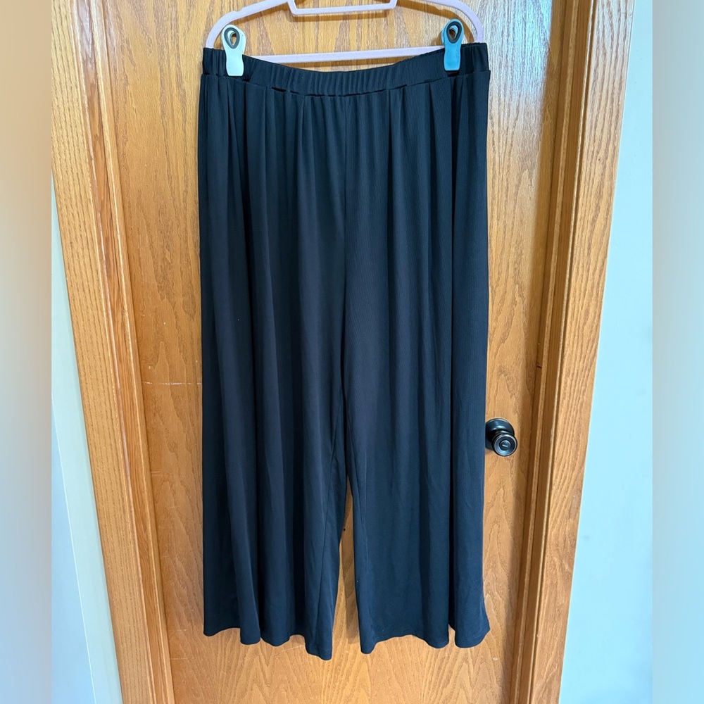 Cider size 3XL Black Wide-Leg Women's Pants
